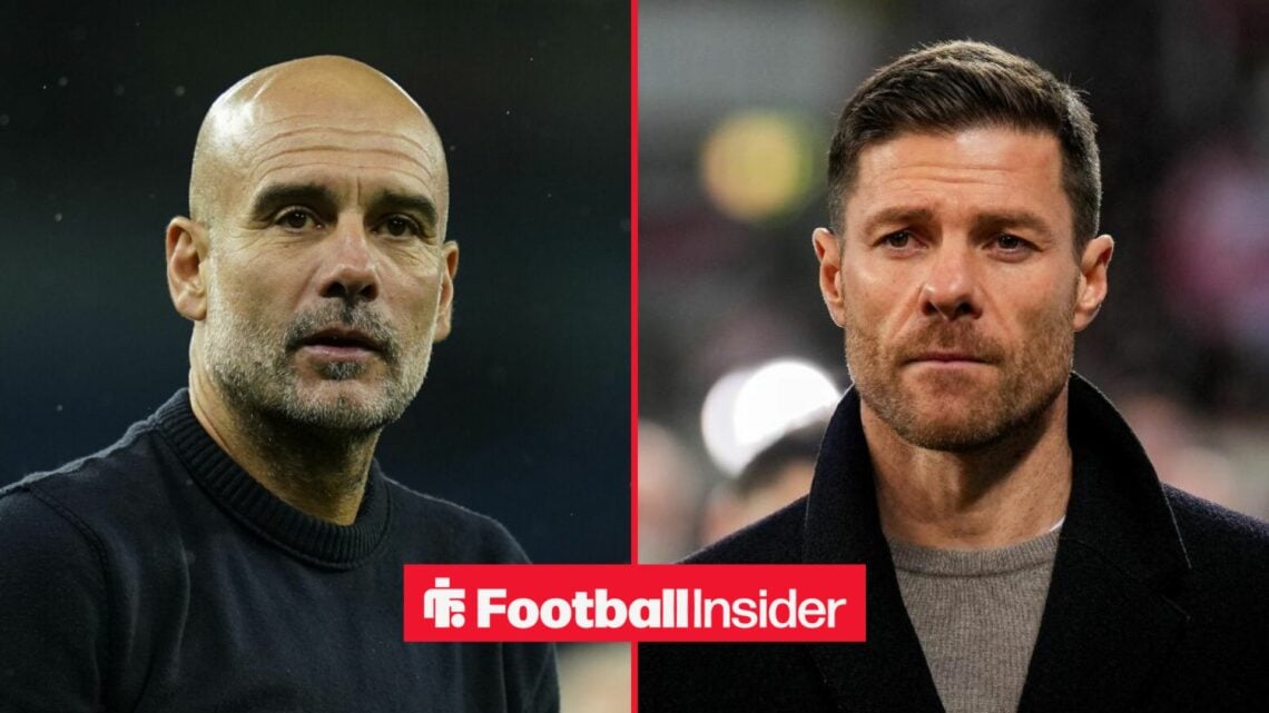 Pep Guardiola and Xabi Alonso on the sidelines at Man City and Real Madrid respectively