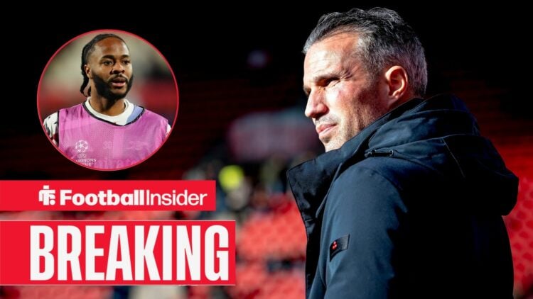 Robin van Persie at Feyenoord, Raheem Sterling in a circular inset