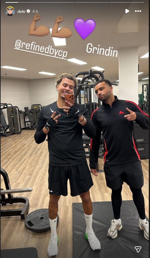 Former Tottenham midfielder Dele Alli's Instagram story