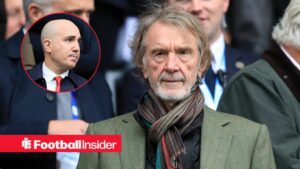 Sir Jim Ratcliffe with Omar Berrada included in a circular inset