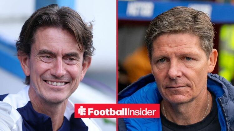 Thomas Frank and Oliver Glasner on the sidelines at Tottenham and Crystal Palace respectively