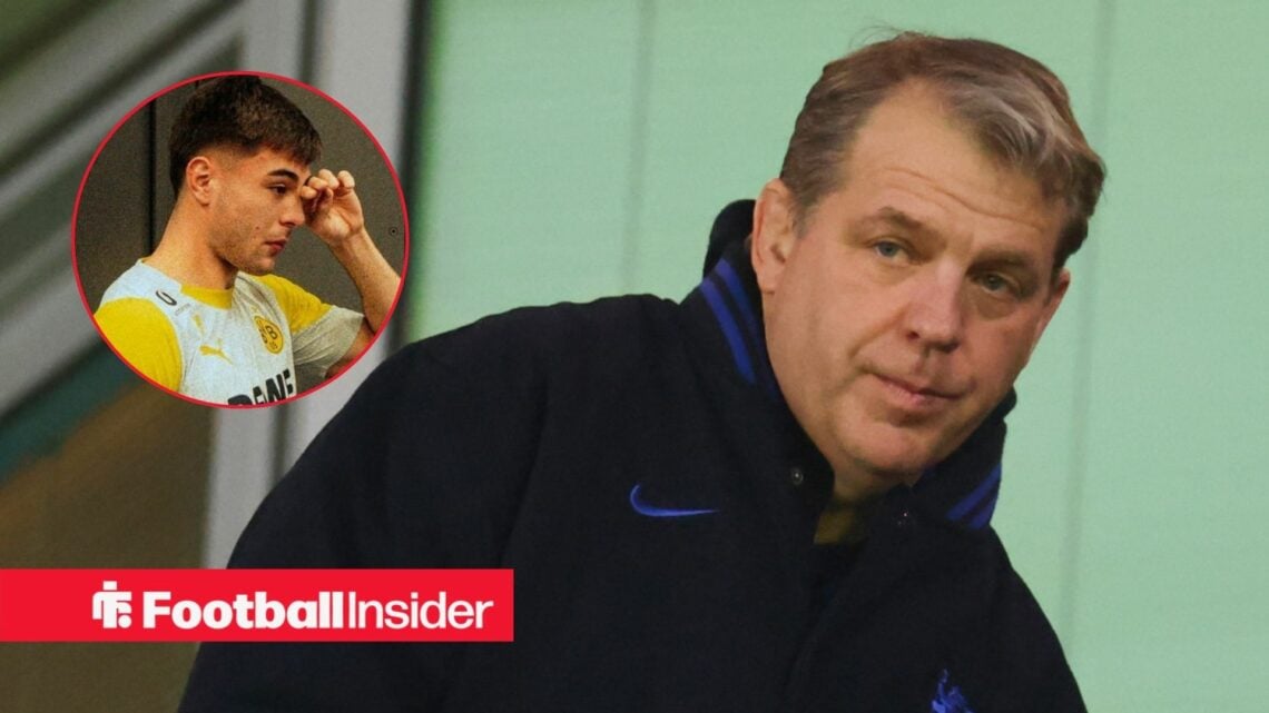 Todd Boehly in the stands at Stamford Bridge, with Aaron Anselmino in tears at Borussia Dortmund