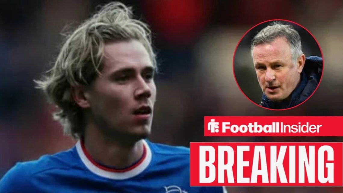 Todd Cantwell in action, with Michael O'Neill in a circular inset