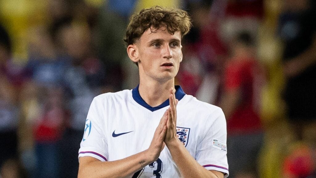 Tyler Morton in action for England Under-21s