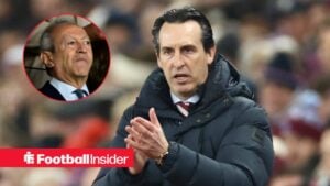 Unai Emery with Nassef Sawiris included in a circular inset