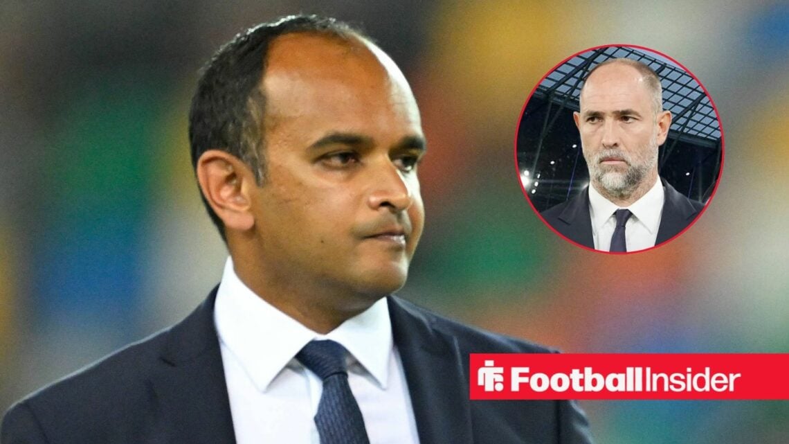 Vinai Venkatesham with Igor Tudor included in a circular inset