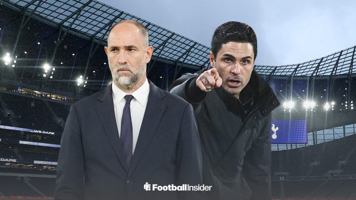 Arsenal manager Mikel Arteta and incoming Tottenham interim manager Igor Tudor