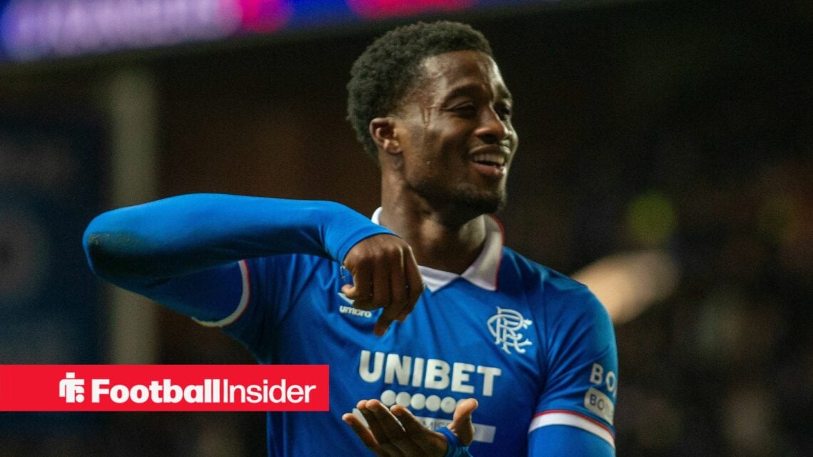 Rangers defender Emmanuel Fernandez celebrates scoring