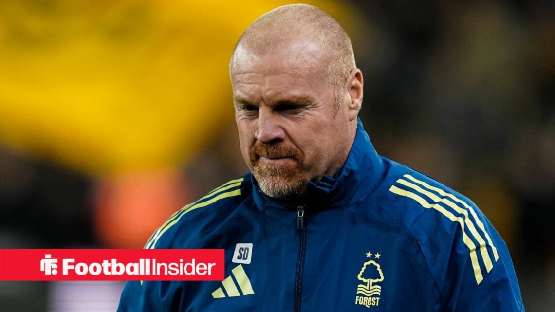 Former Nottingham Forest manager Sean Dyche looks glum