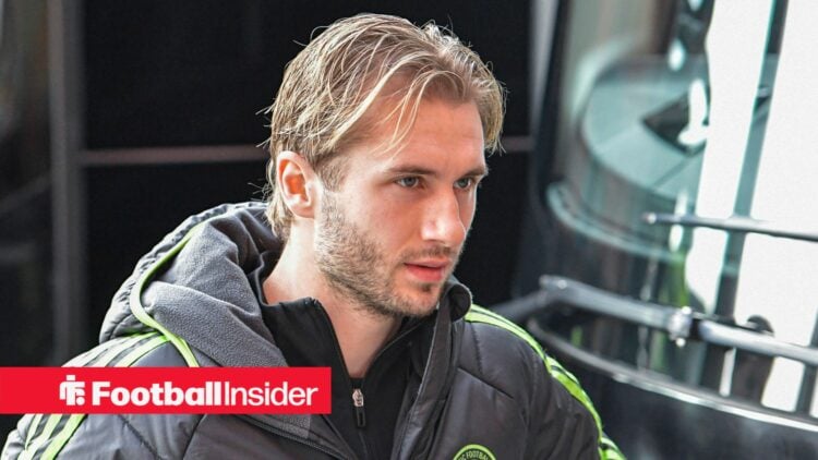 Celtic winger Benjamin Nygren before a game