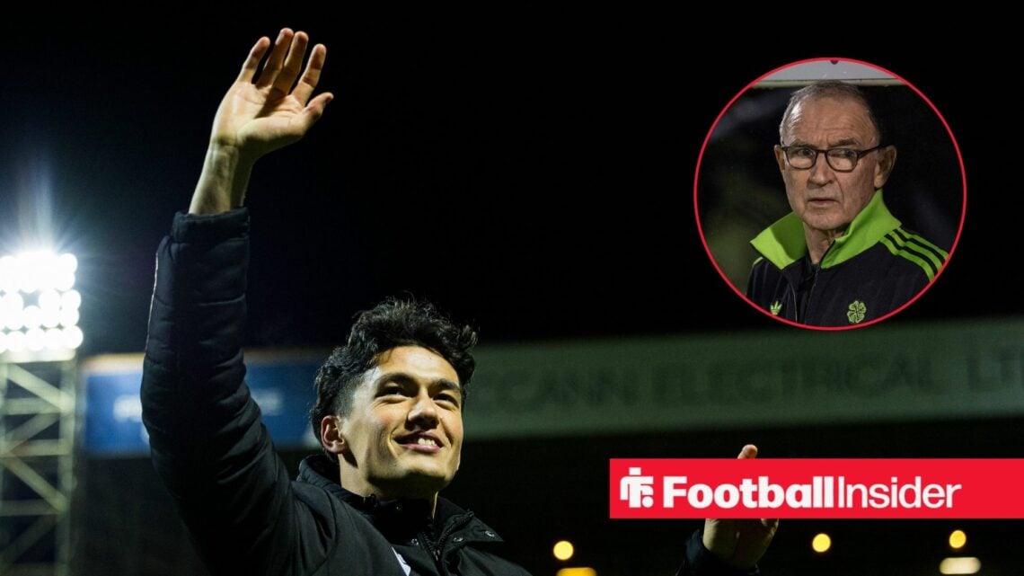 Elijah Just with Martin O'Neill in circle