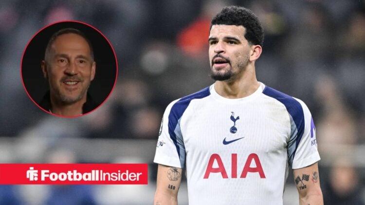 Tottenham striker Dominic Solanke with Adi Hutter inset