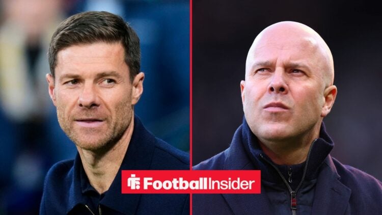 Liverpool manager Arne Slot and former Real Madrid manager Xabi Alonso