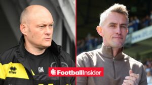 Millwall manager Alex Neil and Ipswich Town manager Kieran McKenna inset