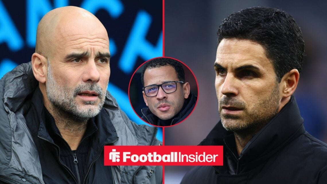 Man City manager Pep Guardiola, Arsenal manager Mikel Arteta and Chelsea manager Liam Rosenior