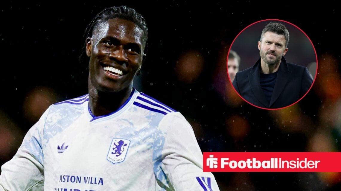 Amadou Onana of Aston Villa FC looks on Go Ahead Eagles v Aston Villa FC, UEFA Europa League 2025/26 League Phase MD3 / Michael Carrick, Manager of...