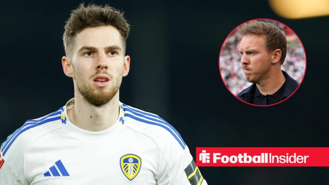 Anton Stach of Leeds United during the Leeds United vs Norwich City FA Cup match at Elland Road, Leeds / Germany head coach Julian Nagelsmann