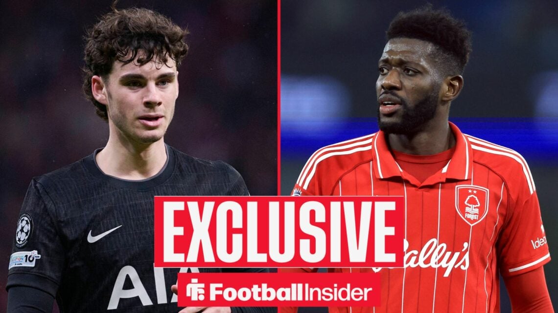 Archie Gray during Champions League 2025/2026, round of 16, 1st leg, March 10 ,2026 / Ibrahim Sangare of Nottingham Forest in action during the Pre...