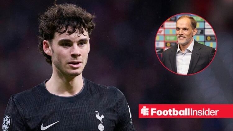 Tottenham Hotspur's Archie Gray during Champions League 2025/2026, round of 16, 1st leg, March 10 ,2026 / Thomas Tuchel at the England Press Confer...