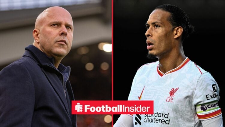 Arne Slot alongside Virgil van Dijk