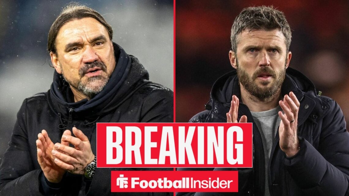 Daniel Farke and Michael Carrick at Leeds and Man United respectively
