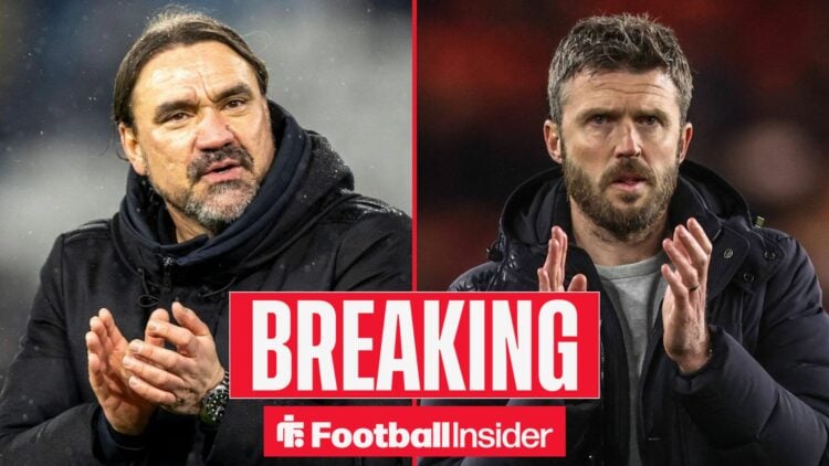 Daniel Farke and Michael Carrick at Leeds and Man United respectively