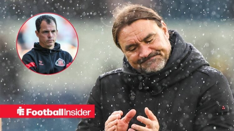 Daniel Farke manager of Leeds United during the Leeds United vs Tottenham Hotspur Premier League match at Elland Road, Leeds / Regis Le Bris at the...