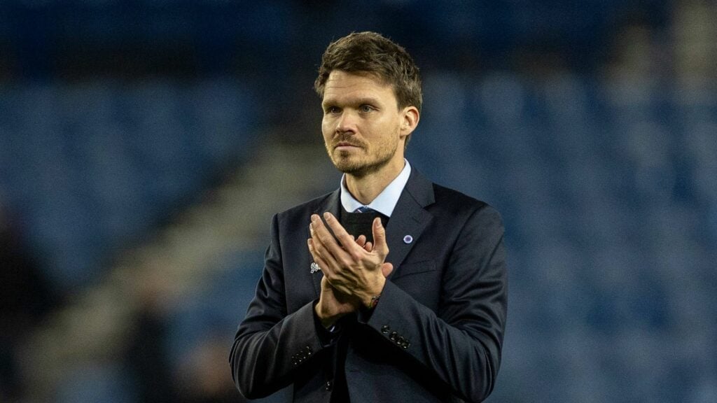 Danny Rohl on the sidelines at Rangers