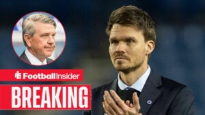 Danny Rohl on the sidelines at Rangers, with Andrew Cavenagh in a circular inset