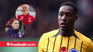 Danny Welbeck of Brighton and Hove Albion during the Crystal Palace vs Brighton and Hove Albion Premier League match at Selhurst Park, London / World Cup Qualifying, Latvia vs England 0-5, 14-10-2025, Primo piano, Head shot, Close up / Liverpool manager Arne Slot at Anfield