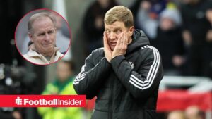 Eddie Howe with David Hopkinson included in a circular inset