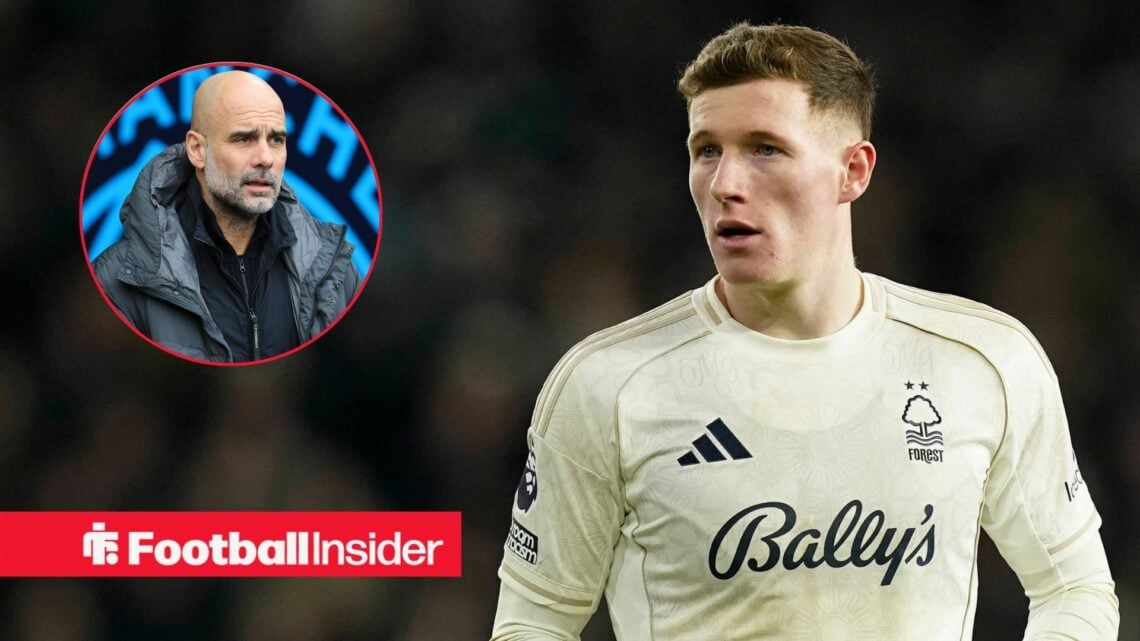Elliot Anderson of Nottingham Forest during the Wolverhampton Wanderers vs Nottingham Forest Premier League match at Molineux, Wolverhampton / Manc...