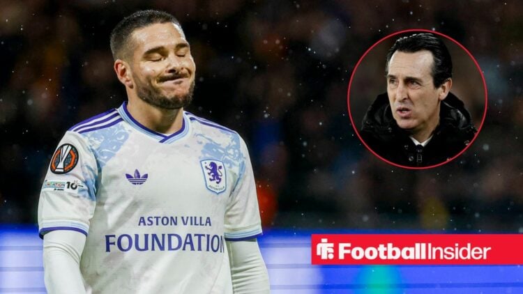 Emiliano Buendia of Aston Villa FC looks dejected Go Ahead Eagles v Aston Villa FC, UEFA Europa League 2025/26 / Unai Emery at Villa Park