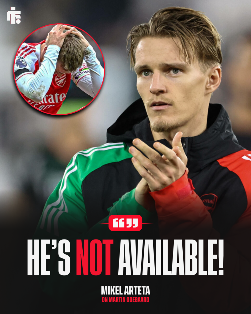 Mikel Arteta on Martin Odegaard's availability
