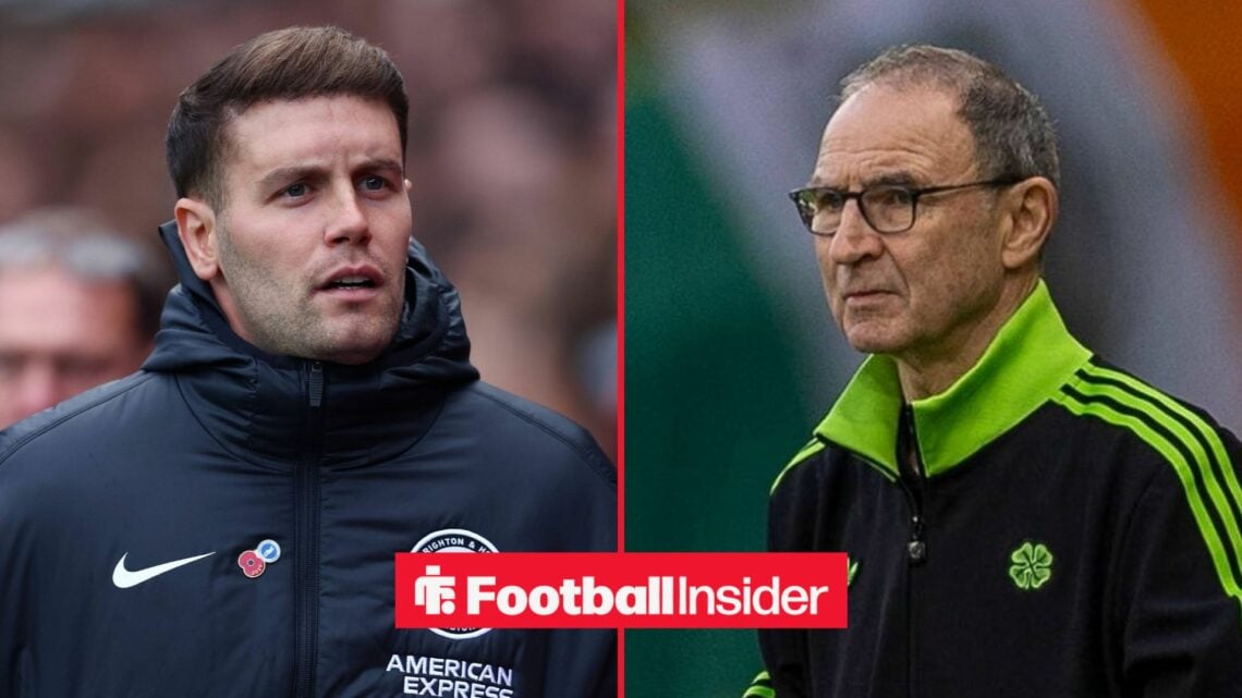 Fabian Hurzeler in action for Brighton, with Martin O'Neill in a circular inset