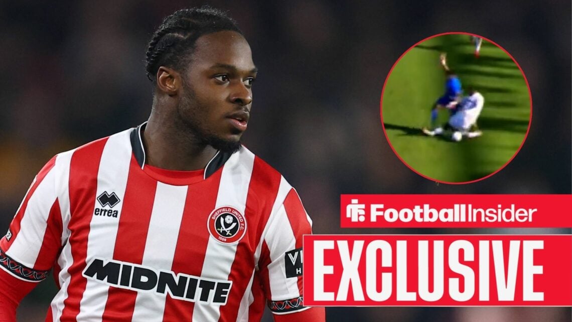 Femi Seriki of Sheffield United during the Sheffield United vs Middlesbrough Sky Bet Championship match at Bramall Lane, Sheffield / Sheffield Unit...