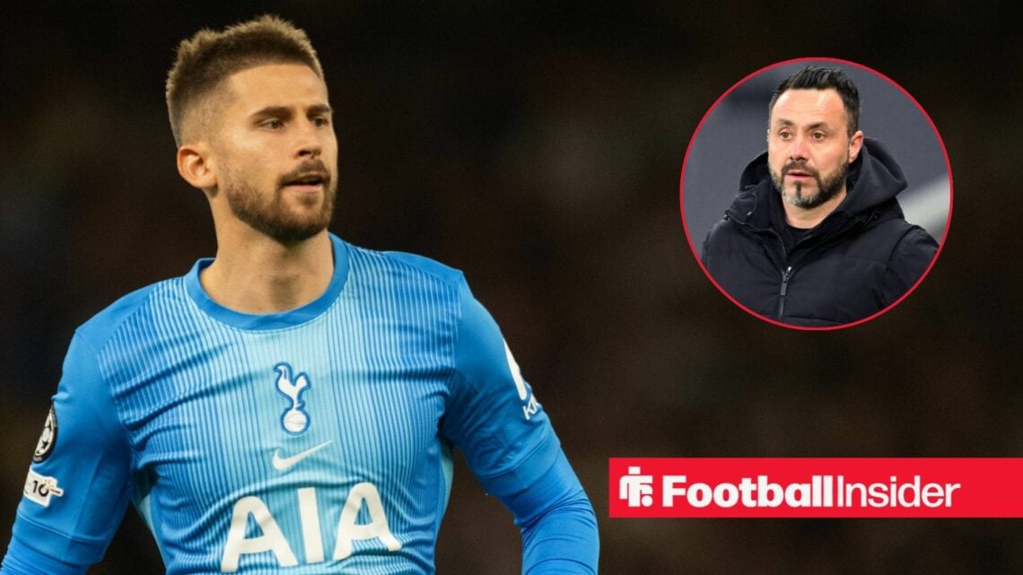 Guglielmo Vicario of Tottenham Hotspur during the UEFA Champions League League Phase match at Tottenham Hotspur Stadium, London / Former Brighton &...