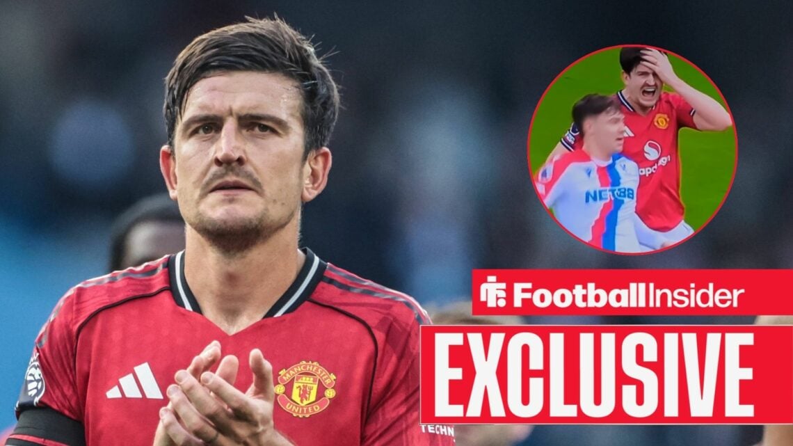 Harry Maguire of Manchester United applauds the fans after the game during the Premier League match Manchester City vs Manchester United at Etihad ...