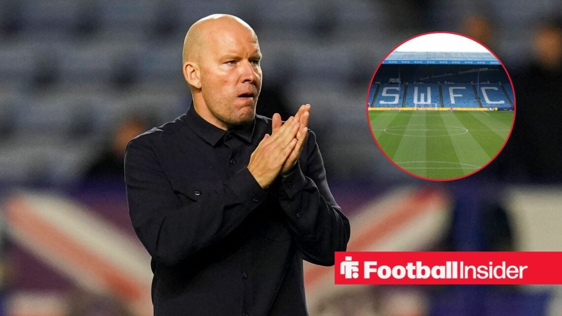 Henrik Pedersen with Hillsborough Stadium included in a circular inset