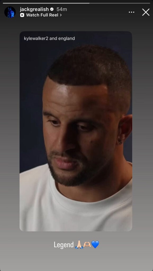 Jack Grealish message to Kyle Walker