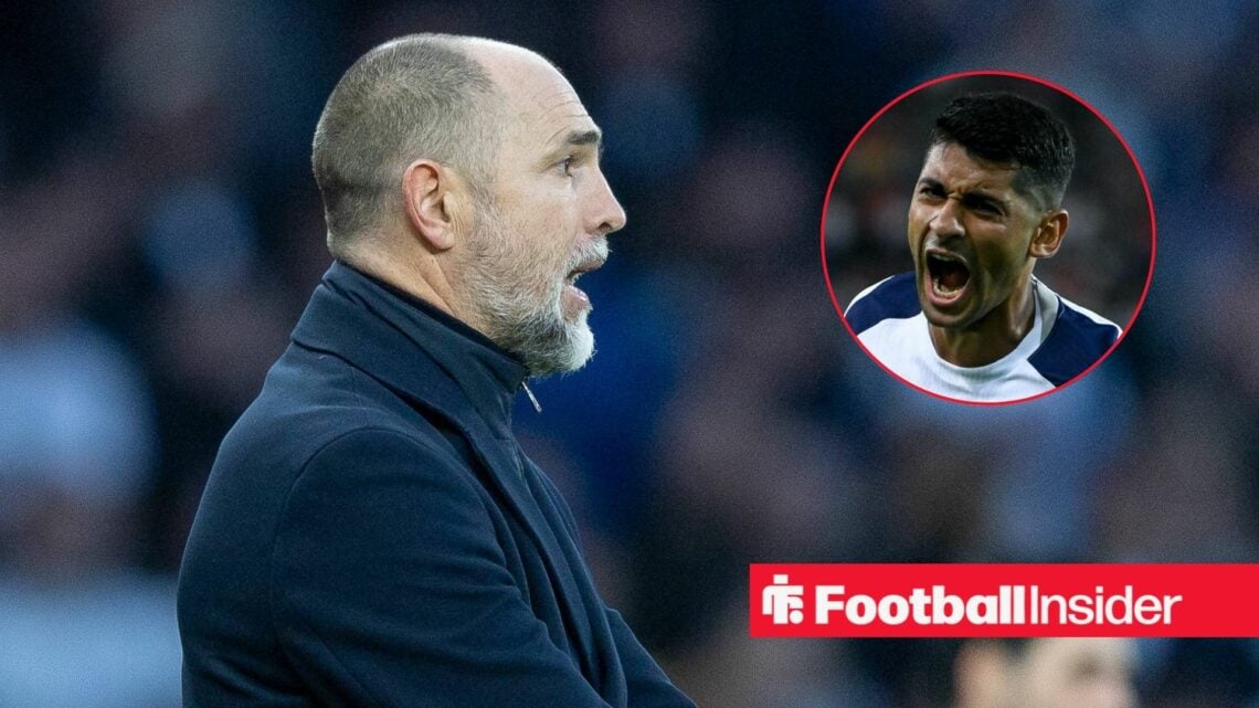 Igor Tudor with Cristian Romero included in a circular inset