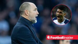 Igor Tudor with Cristian Romero included in a circular inset