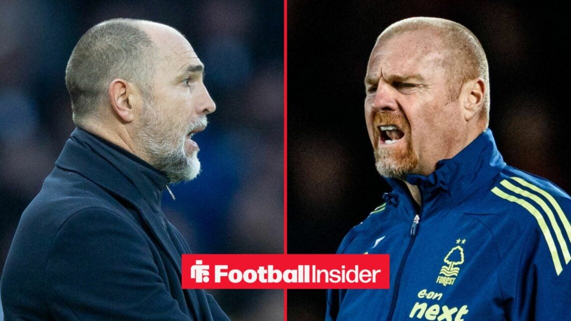 Igor Tudor and Sean Dyche on the sidelines at Tottenham and Nottingham Forest respectively
