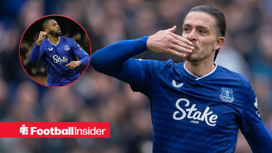 Jack Grealish of Everton acknowledges the fans after the Premier League match between Everton and Crystal Palace at Hill Dickinson Stadium on Octob...