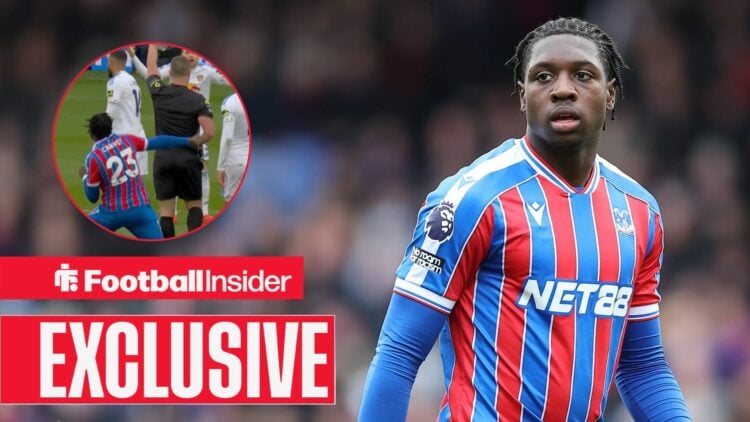 Crystal Palace versus Leeds United, Jaydee Canvot of Crystal Palace / Jaydee Canvot celebrates Gabriel Gudmundsson's red card on 15 March, 2026