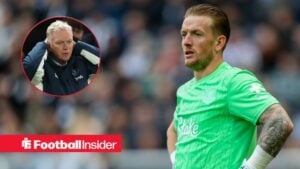 Jordan Pickford Of Everton during the Newcastle United v Everton Premier League match at St. James Park, Newcastle Upon Tyne, England on 28 February 2026 / David Moyes, Manager of Everton reacts during the Chelsea vs Everton Premier League match at Stamford Bridge, London