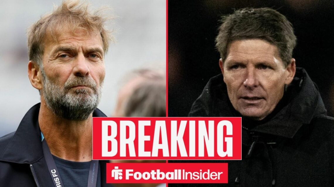 Jurgen Klopp and Oliver Glasner on the sidelines