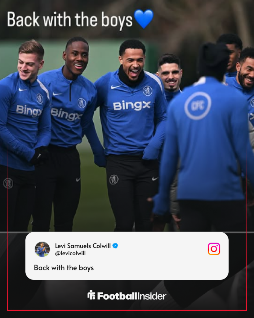 Levi Colwill's Instagram message