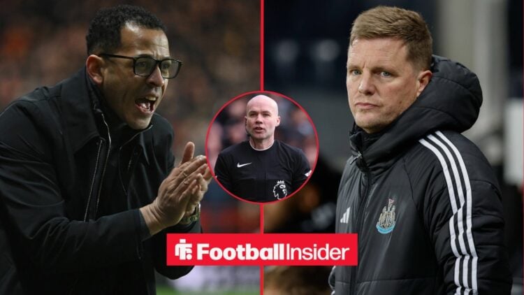 Chelsea head coach Liam Rosenior during the Emirates FA Cup Third Round match at The Valley, London 10/01/2026 / Newcastle United manager Eddie How...