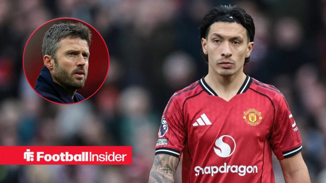 Lisandro Martinez of Manchester United during the Premier League match Manchester United vs Manchester City at Old Trafford, Manchester, United Kin...